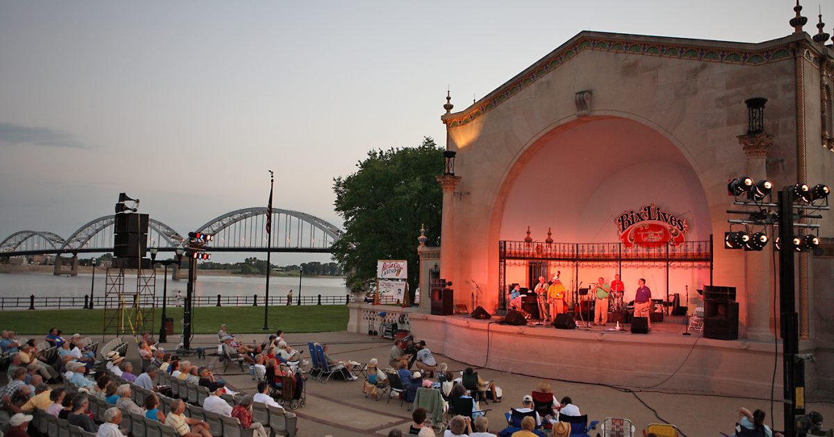 Jazz on the Waterfront Bix Beiderbecke Memorial Festival in the Quad