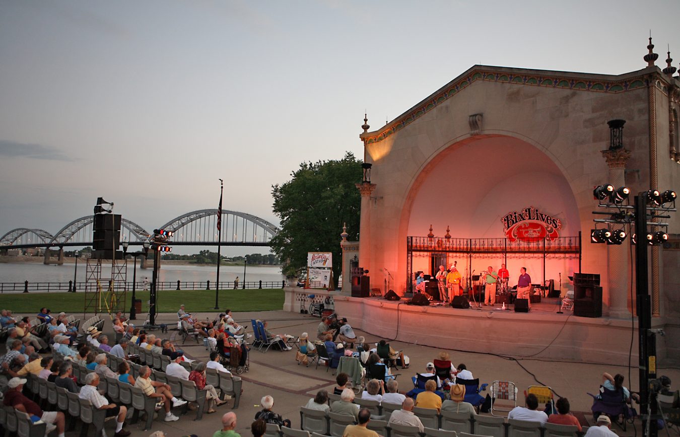 Jazz on the Waterfront Bix Beiderbecke Memorial Festival in the Quad